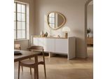Credenza Moderna A 3 Ante Rettangolare L140 Cm Ecru - Oviala Gina