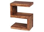 Kadima Design Beistelltisch "S"" Cube Nako: Sheesham-Holz, S-Form, 44X30 Cm, 60 Cm HöHe, Handgefertigt."