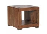 Kadima Design Couchtisch Aus Sheesham Massivholz, 50 Cm Breit, Dunkelbraun – Wohnzimmer-Beistelltisch Landhaus-Stil