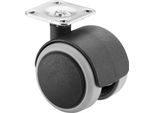 Ruota Doppia In Plastica D.50Mm Trgf.50Kg C.Piastra Pa Bs Rollen