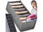 Edibazzar | Organizzatore Di Biancheria Intima Per Calzini Per Armadio, Cassetto, Contenitore, Scatola Grigia