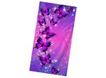 Telo Mare Viola-Rosa 70X140 Cm - Farfalle
