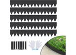 Vevor Bordo Per Prato 15 Cm X 6 M (Set Di 6) Striscia Di Acciaio Per Il Bordo Del Prato Bordo Per Letto Bordo Per Falciatura Adatto Per Giardini All'aperto, Sentieri, Prati, Patii, Bordi Stradali E Altro Ancora Nero