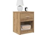Vidaxl Comodini 2 Pezzi Con Cassetto Rovere Artisan 40X34X50 Cm