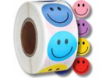 Adesivi Colorati In Rotolo 500 Pezzi Con Sorriso Fai Da Te Per Bambini