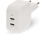 Caricabatterie Da Muro | 45 W | Gan | PD3.0 | Funzione Di Ricarica Rapida | 2,25 / 3,0 A | Numero Di Uscite: 2 | 2X USB-C™ | Selezione Automatica Della Tensione | Bianco