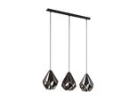 Eglo Lampada A Sospensione Carlton 1 3X60 W Nero E Rame 49991