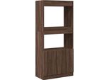 Credenza Aspetto Rovere Marrone 63X33X140 Cm Materiale A Base Di Legno