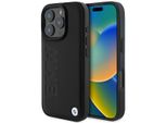 Bmw Bmhmp16Xsllbk Iphone 16 Pro Max 6.9Czarny/Nero Custodia Rigida In Pelle Con Timbro A Caldo Magsafe