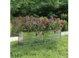 Maison Exclusive - Letto Rialzato Giardino 160X40X45 Cm In Acciaio Zincato Argento