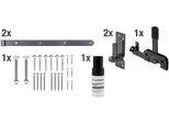 Torbeschlag Alberts "Duravis Beschlagssortiment", Schwarz (Schwarzdiamant), Stahl, BeschläGe, FüR Einzeltore, Duplexbeschichtet