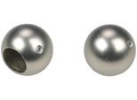 Gardinenstangen-EndstüCk Liedeco "Bologna", Silber (Chromfarben, Matt), B:3Cm H:2,7Cm L:2,7Cm Ø:1,6Cm, GardinenstangenendstüCke, Gardinenstangen-EndstüCk, FüR Gardinenstangen Ø 16 Mm
