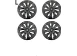 Tappi Per Mozzi Per Tesla Model 3, Misura 18 Pollici, Colore Nero Opaco, Nero Opaco