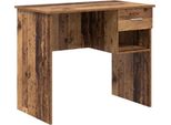Vidaxl Scrivania Con Ripiano In Legno Di Recupero 90 X 49,5 X 75 Cm Materiale A Base Di Legno
