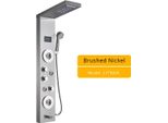 Pannello Doccia A Led Con Luce, Display Digitale Della Temperatura, Design Moderno, 8006 Spazzolato