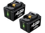 Batteria Di Ricambio, Alta Capacità 9000Mah, Compatibile Con Diversi Utensili Elettrici, 2Pcs 9.0Ah