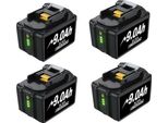 Batteria Di Ricambio, Alta Capacità 9000Mah, Compatibile Con Diversi Utensili Elettrici, 4Pcs 9.0Ah