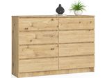 Akord Credenza 8 Cassetti Rovere Artigianale 138X40X99 Cm