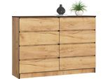 Akord Credenza 8 Cassetti Rovere Craft 138X40X99 Cm