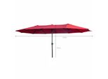 Akord Ombrellone Da Giardino Tilia Rosso 245X245X245 Cm