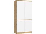 Akord Armadio 4 Ante In Rovere/Bianco 90X51X180 Cm