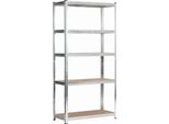 Akord Scaffale In Metallo Argento 90X40X180 Cm