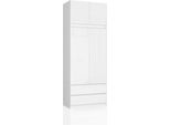 Akord Sopralzo Per Armadio 2 Ante 2 Cassetti Bianco Lucido 90X51X234 Cm