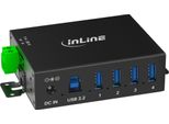 Inline® Hub Industriale Usb 3.2 Gen.1, 4 Porte, Alluminio, Con Alimentatore