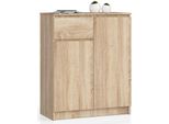 Akord Mobile 2 Ante 1 Cassetto Rovere Sonoma 80X40X99 Cm