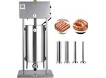 Succebuy Insaccatrice Elettrica Da 15 Litri Con Controllo Della Velocità E Pedale Regolabili, Robusta Insaccatrice In Acciaio Inox Con 4 Tubi Di Riempimento, Ideale Per La Lavorazione Della Carne