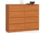 Akord Cassettiera Con Cassetti In Legno Di Ontano 120X40X99 Cm