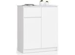 Akord Mobile 2 Ante E 1 Cassetto Bianco 80X40X99 Cm
