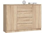 Akord Mobile 2 Ante 4 Cassetti Rovere Sonoma 138X40X99 Cm