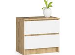 Comò K60 2 Cassetti Rovere Artisan Bianco