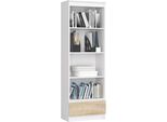 Akord Libreria Bianco/Rovere Sonoma 60X35X180 Cm