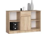 Akord Credenza 1 Cassetto 1 Anta Rovere Sonoma 120X40X77 Cm