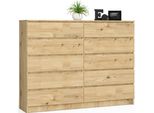 Akord Cassettiera 10 Cassetti Rovere Artigianale 160X40X121 Cm
