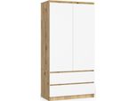 Akord Armadio Artigianale In Rovere Bianco 90X51X180 Cm