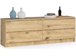 Akord Cassettiera 4 Cassetti In Rovere Realizzata A Mano 160X40X55