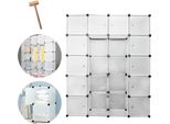 Tolletour Armadio Sistema Di Scaffalatura Fai Da Te Scaffale Stabile Scaffale A Innesto Armadio 20 Scatole/Bianco