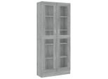 Vetrina Grigio Sonoma 82,5X30,5X185,5 Cm Materiale A Base Di Legno