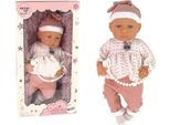 Baby Doll 46 Cm Blu, Calze Con Cappuccio Per Ciuccio