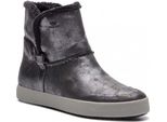 Geox Stivali Isolati In Pelle Da Donna Blomiee Anthracite Grigio 35