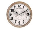 Zep Orologio Da Parete Yvonne Ø30X6,5 Cm Mappa Del Mondo Legno Meccanismo Al Quarzo