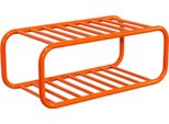 Schuhregal Spinder Design "Retro Schuhregal", Orange (Pure Orange), B:72Cm H:28Cm T:35,2Cm, Stahl, Regale, Schuhregal
