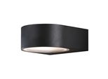 Applique Konstsmide Teramo In Alluminio Laccato Nero Con Vetro Opalino