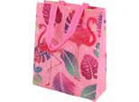 Borsa Regalo Con Fenicotteri Rosa 30,5 Cm X 24,5 Cm X 10 Cm