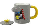 Tazza Dinosauro Grigia Con Setaccio, 400 Ml