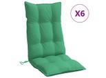 Vidaxl Cuscini Per Schienale Alto 6 Pezzi. Tessuto Oxford Verde