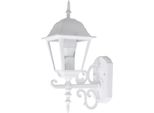 Applique Da Esterno A Led, Lanterna, Alluminio Bianco, Vetro Trasparente, H 44,5 Cm